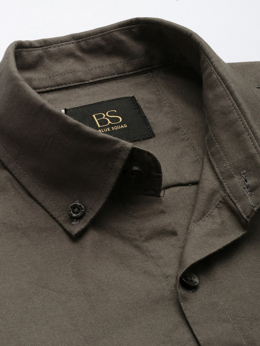 Dark Grey Full Sleeve Oxford Cotton Shirt