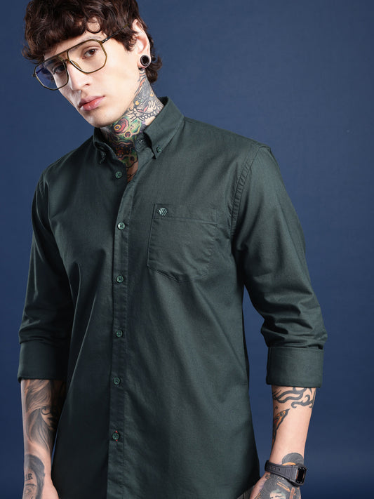 Emerald Full Sleeve Oxford Cotton Shirt