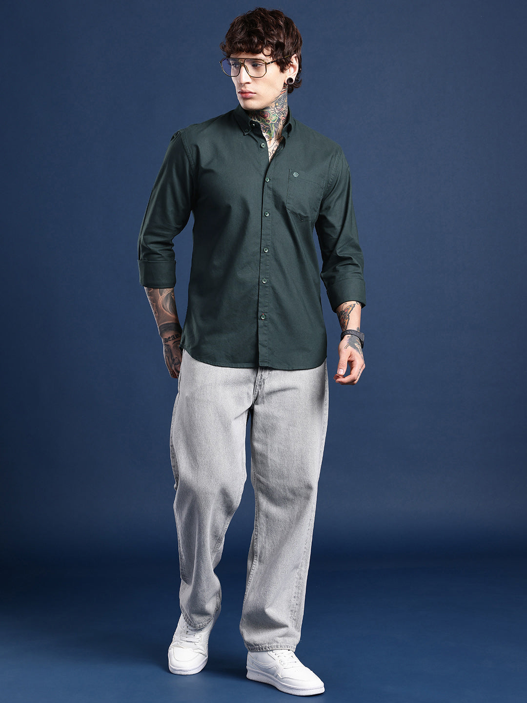 Emerald Full Sleeve Oxford Cotton Shirt