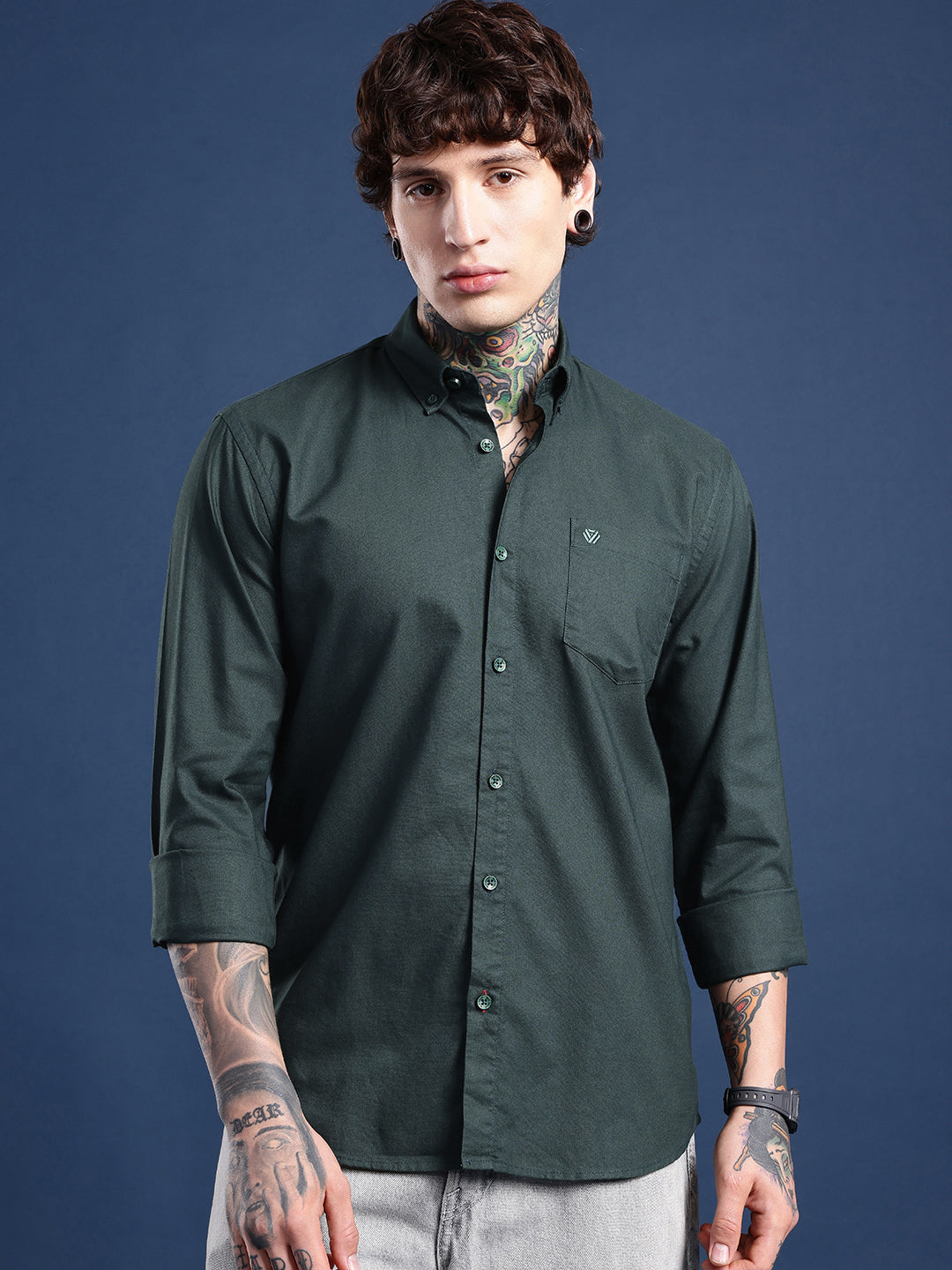 Emerald Full Sleeve Oxford Cotton Shirt