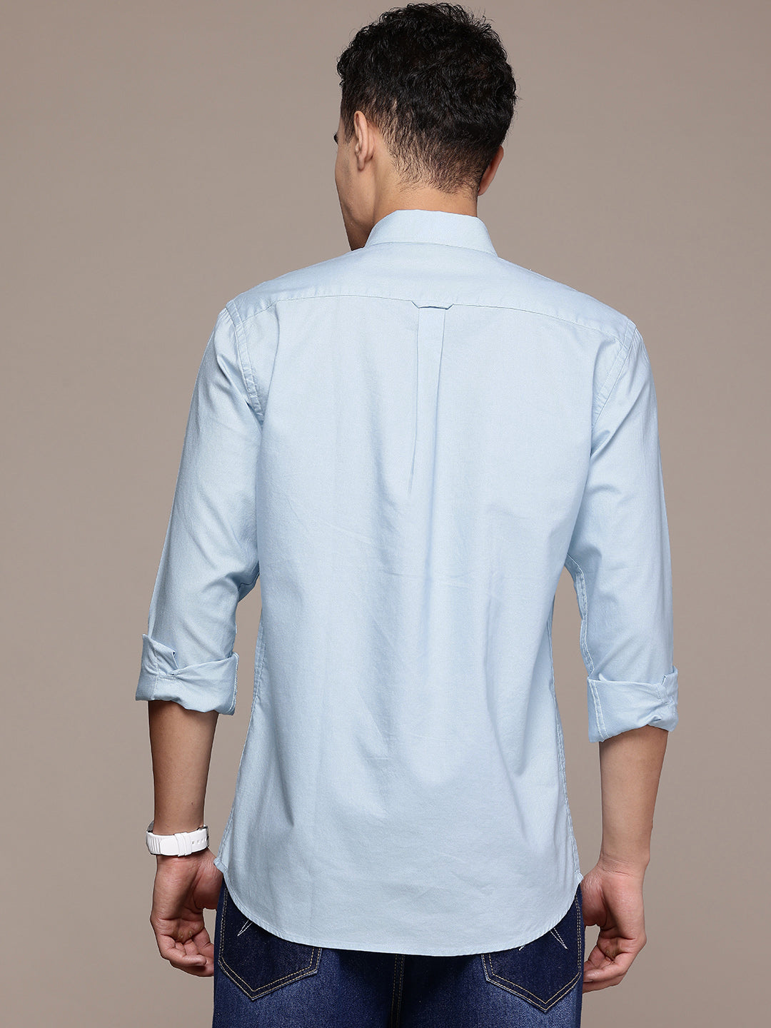 Light Blue Full Sleeve Oxford Cotton Shirt