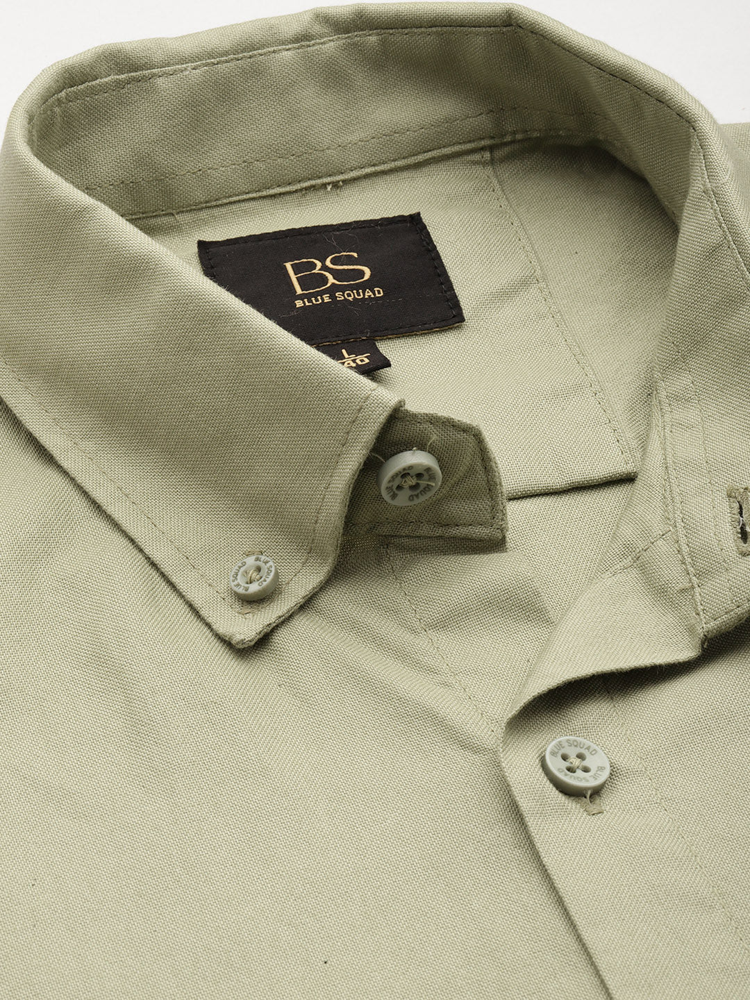 Olive Full Sleeve Oxford Cotton Shirt