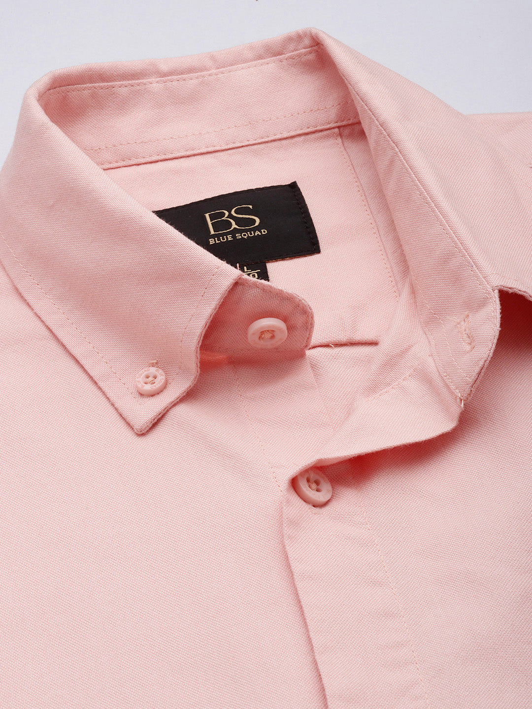Peach Full Sleeve Oxford Cotton Shirt