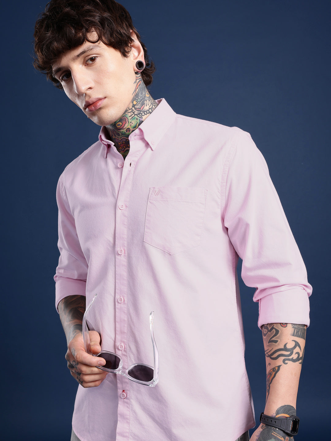 Pink Full Sleeve Oxford Cotton Shirt
