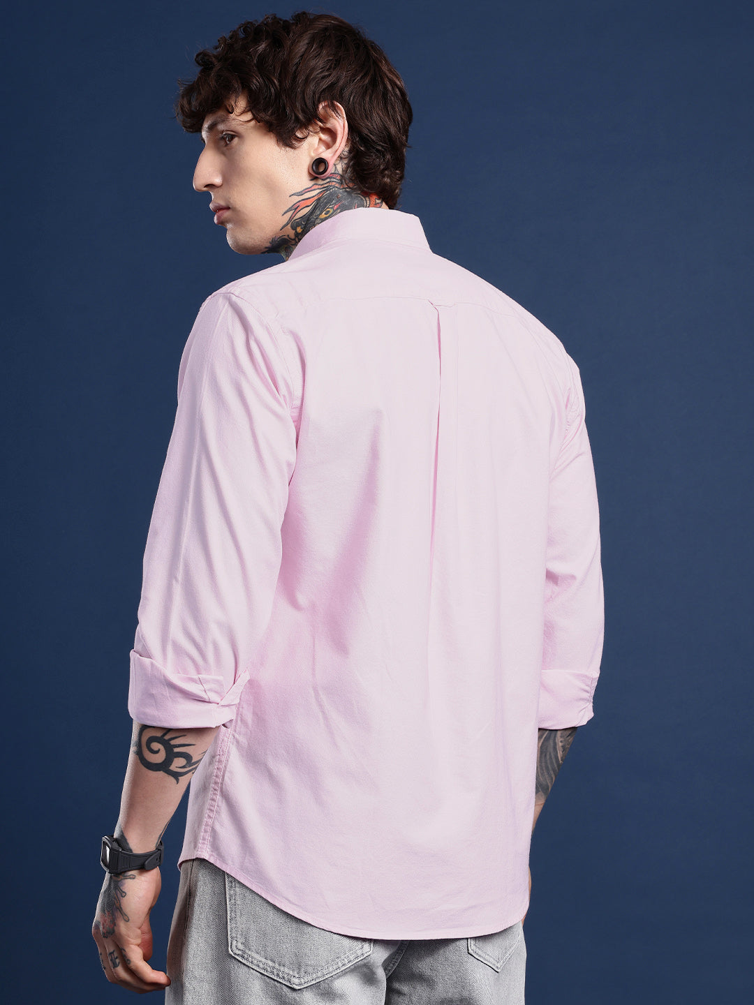 Pink Full Sleeve Oxford Cotton Shirt