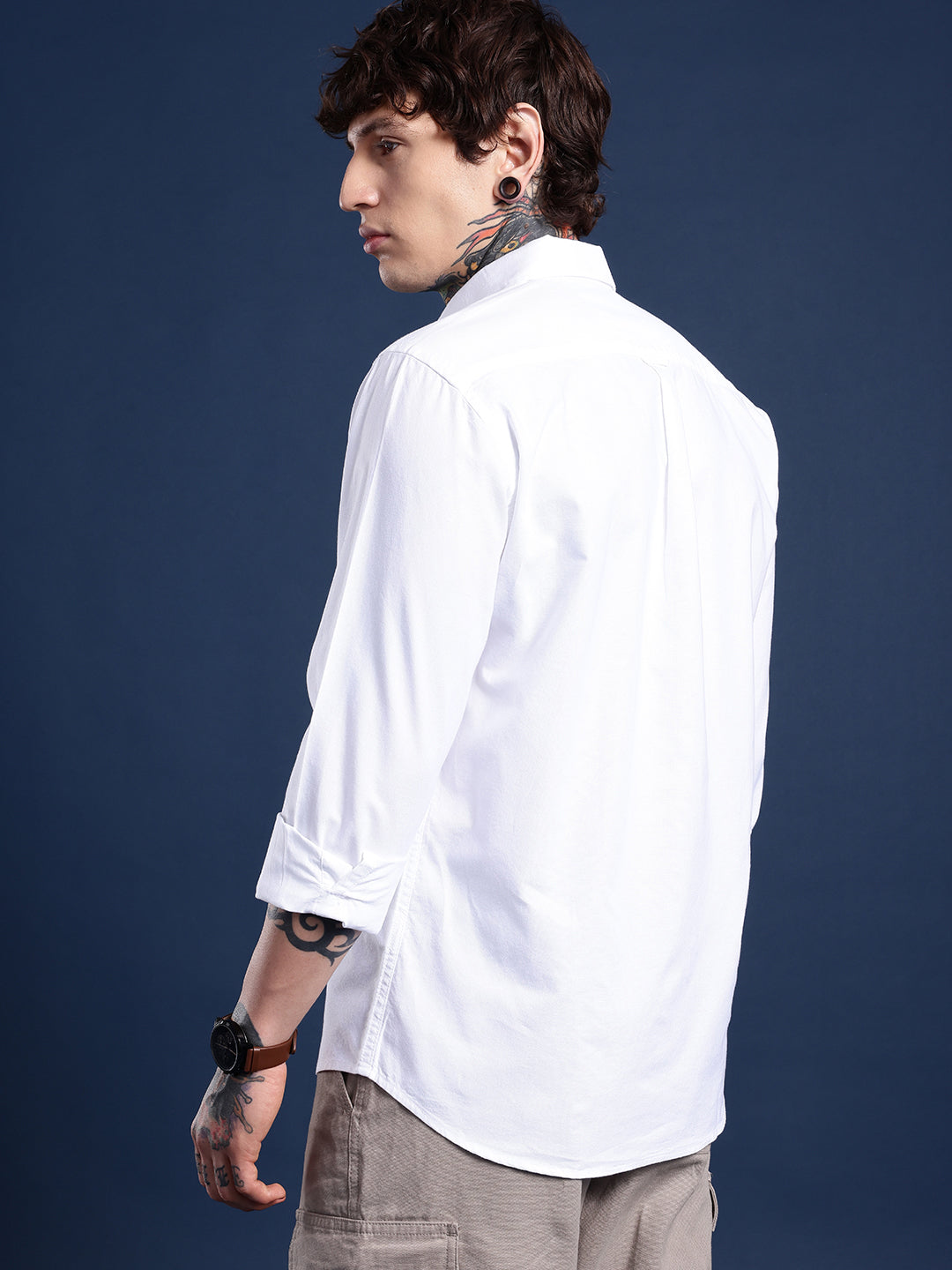 White Full Sleeve Oxford Cotton Shirt