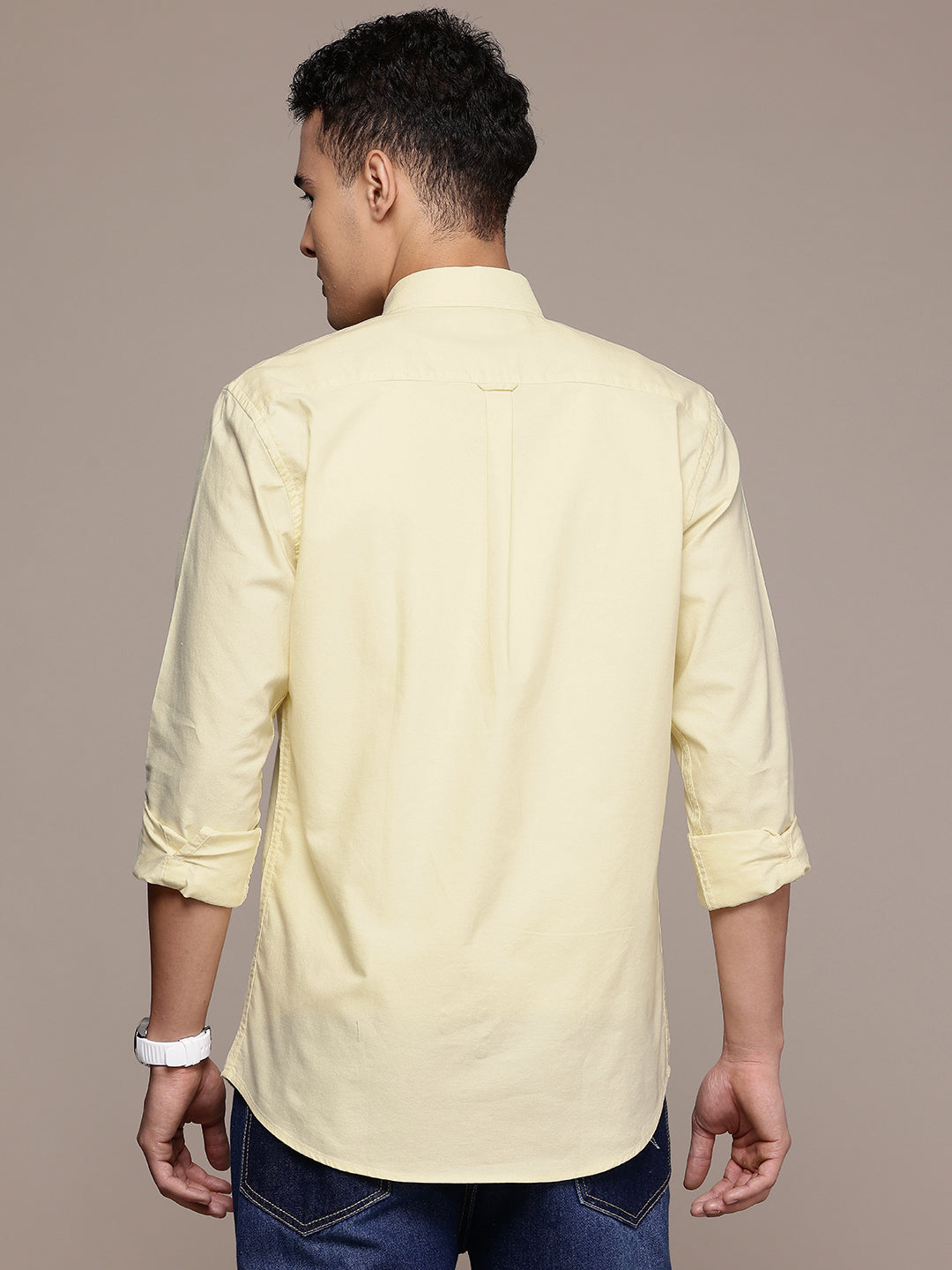 Yellow Full Sleeve Oxford Cotton Shirt