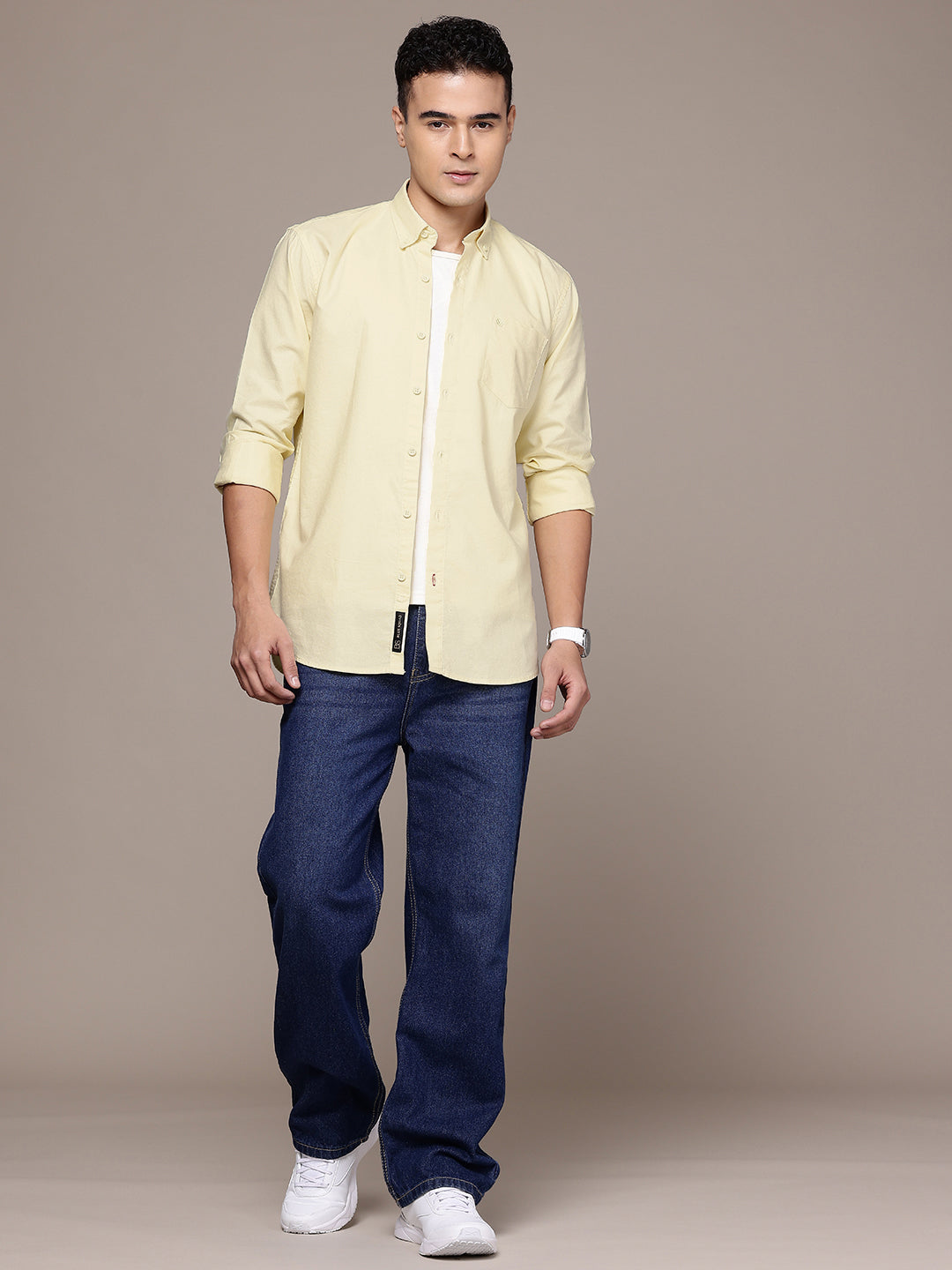 Yellow Full Sleeve Oxford Cotton Shirt