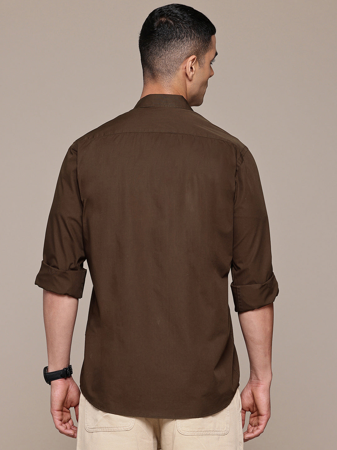 Coffee Full Sleeve Pure Cotton Shirt