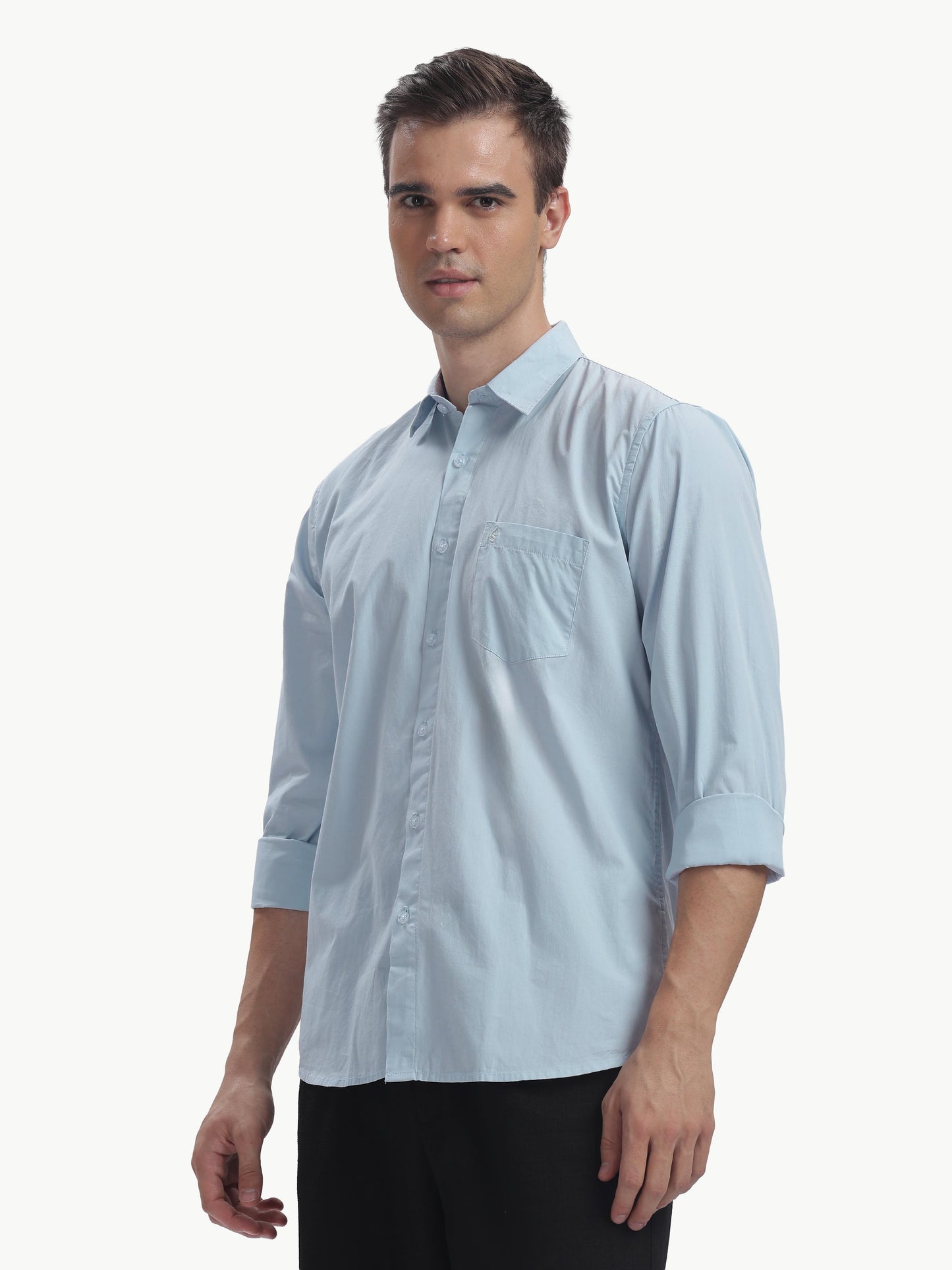 Dusty Blue Full Sleeve Pure Cotton Shirt