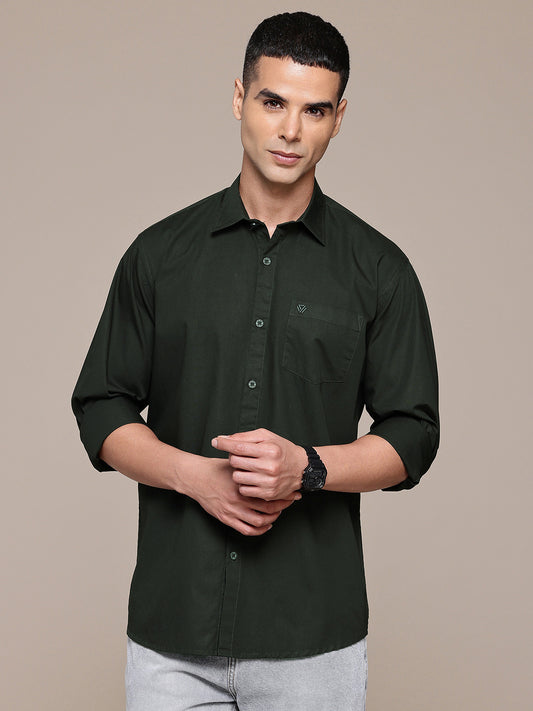Emerald Full Sleeve Pure Cotton Shirt