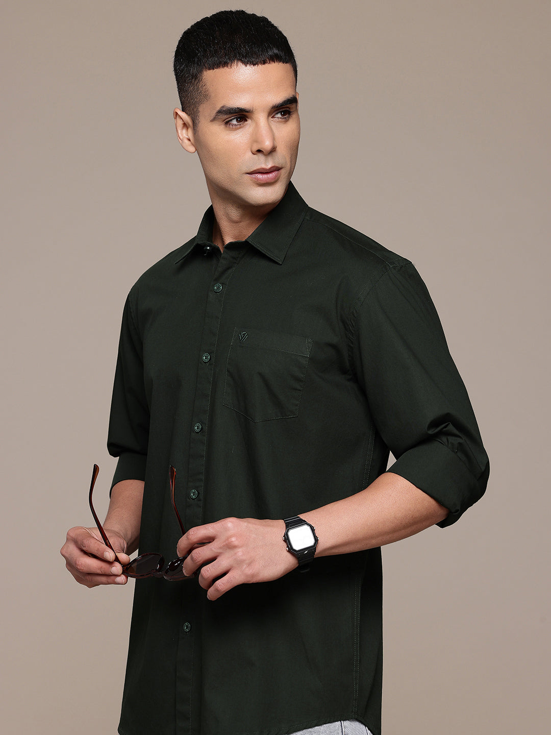 Emerald Full Sleeve Pure Cotton Shirt