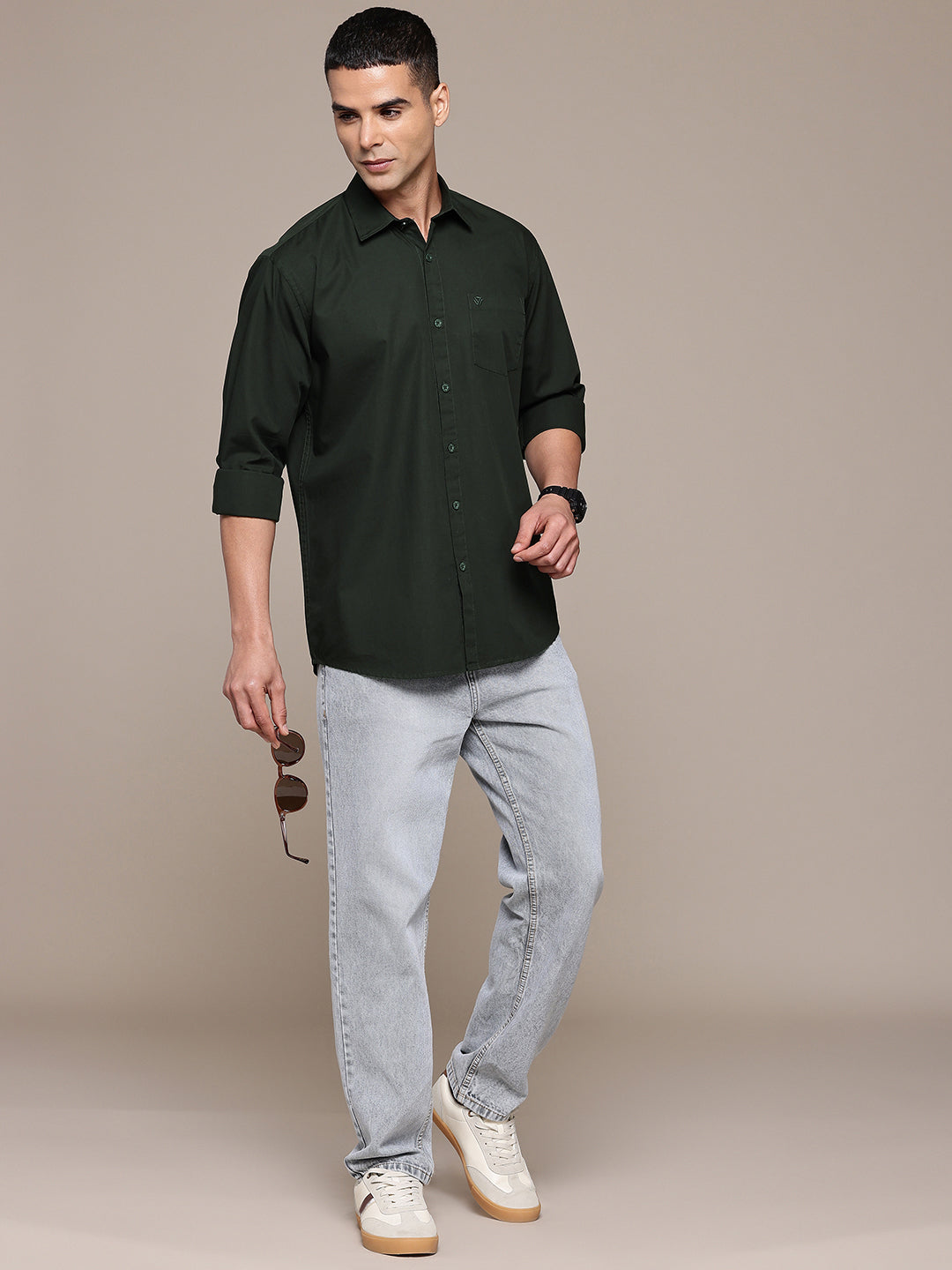 Emerald Full Sleeve Pure Cotton Shirt