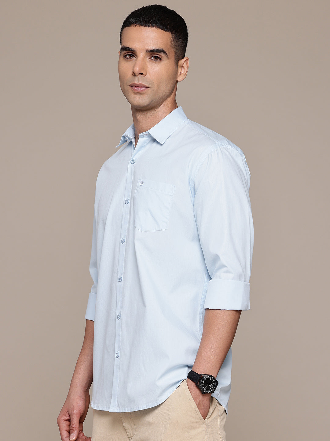 Light Blue Full Sleeve Pure Cotton Shirt