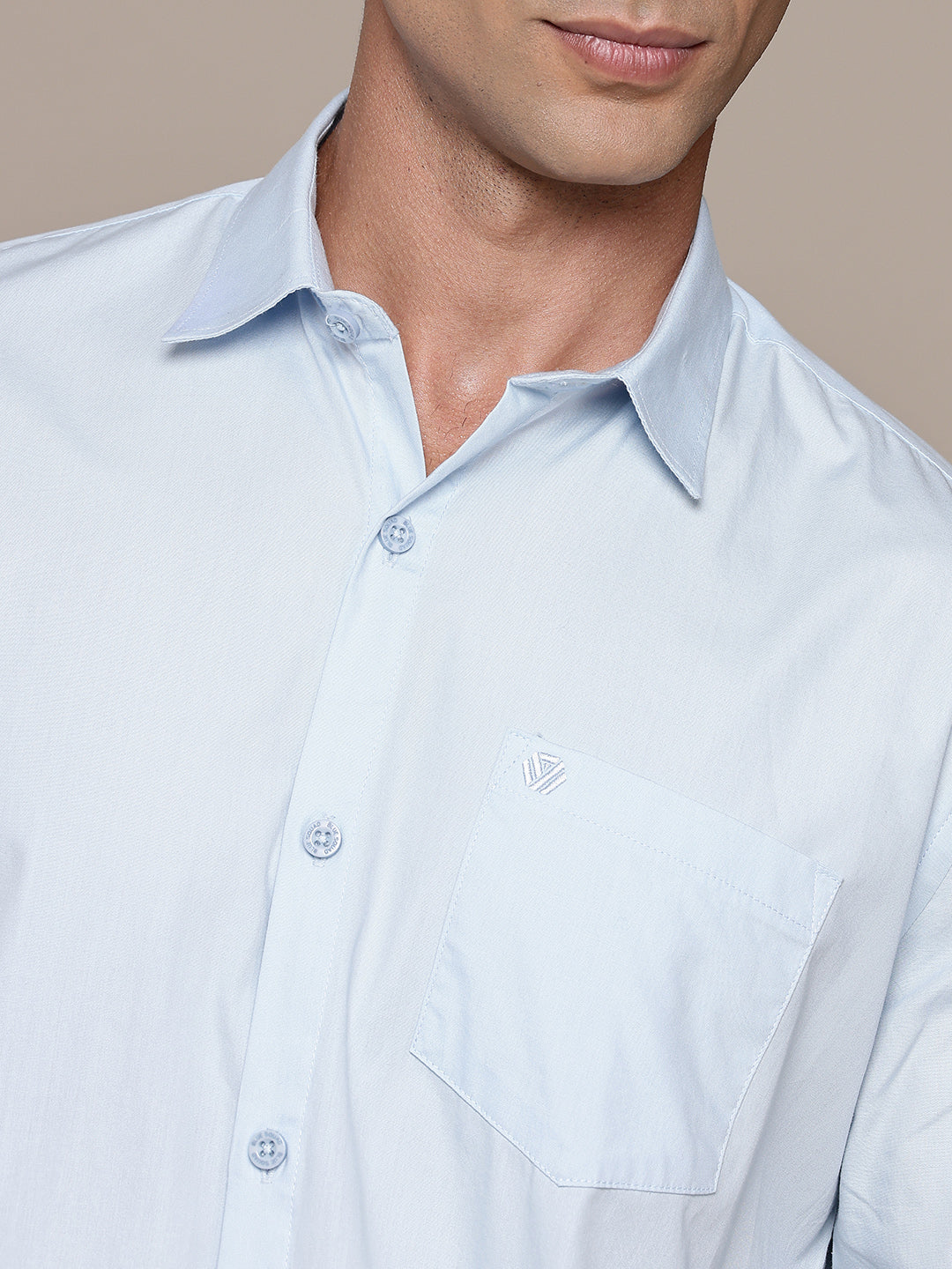 Light Blue Full Sleeve Pure Cotton Shirt