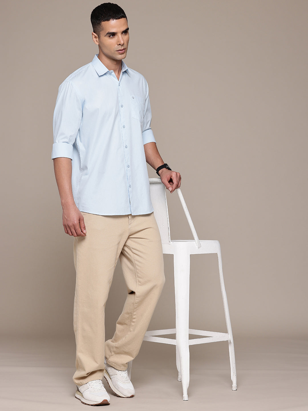 Light Blue Full Sleeve Pure Cotton Shirt