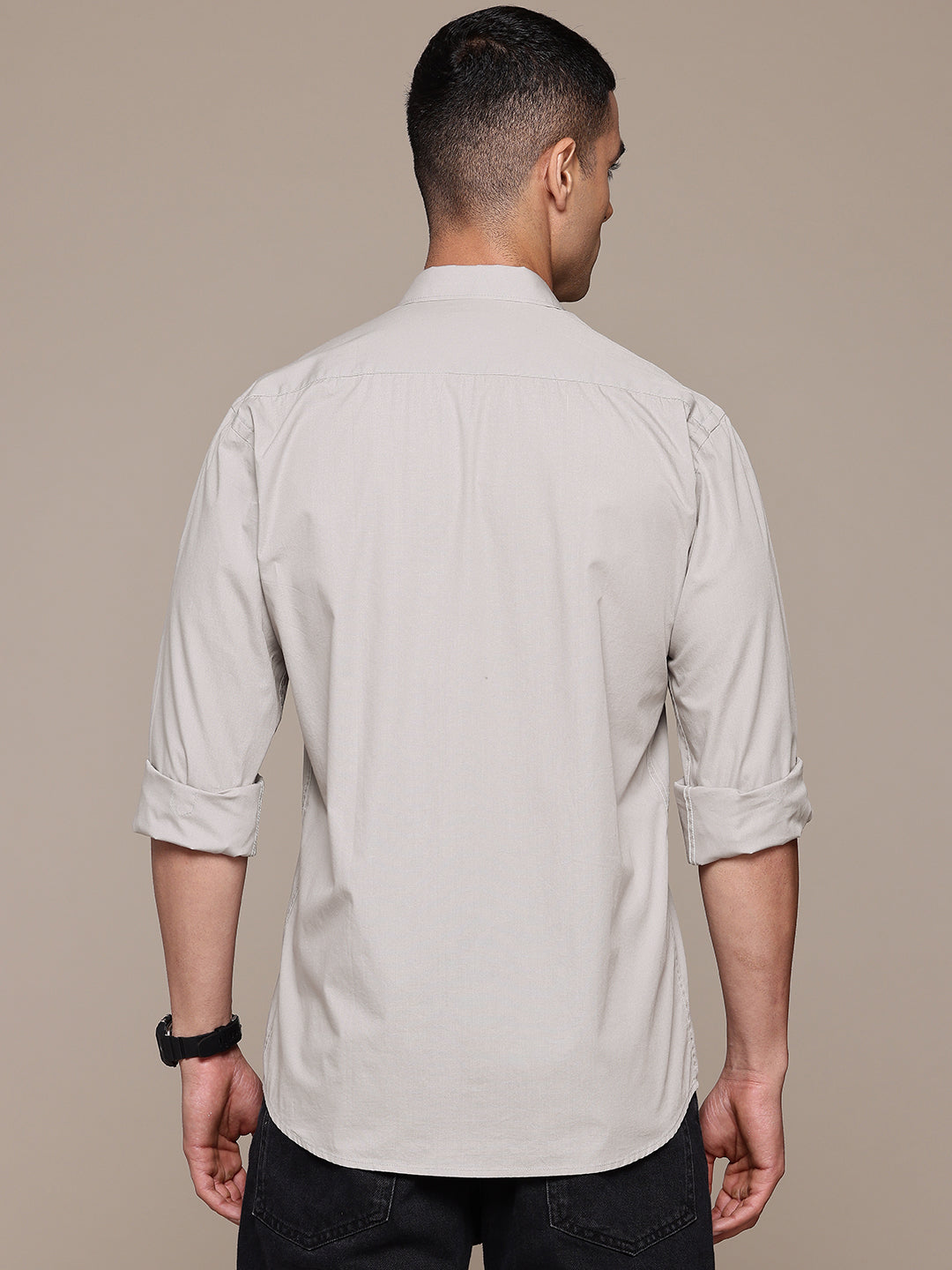 Light Grey Full Sleeve Pure Cotton Shirt