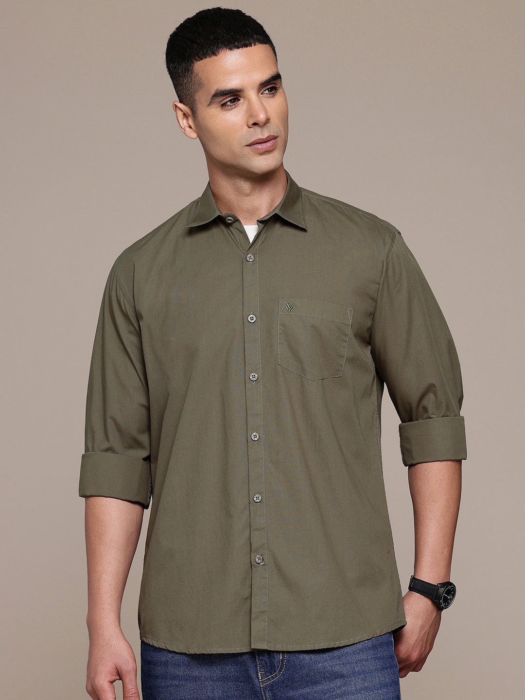 Old Leaf Full Sleeve Pure Cotton Shirt