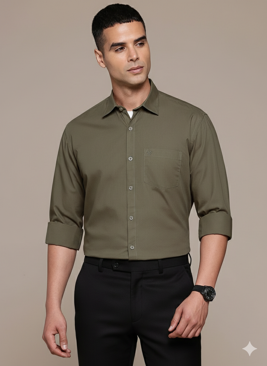 Old Leaf Full Sleeve Pure Cotton Shirt
