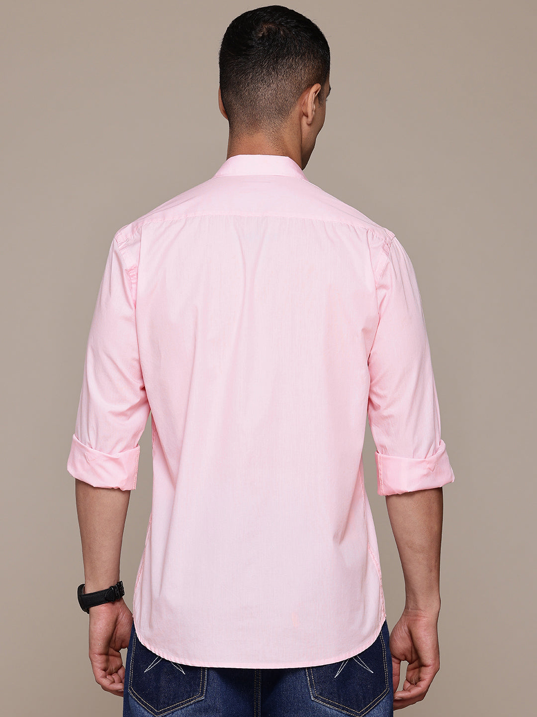 Pink Full Sleeve Pure Cotton Shirt