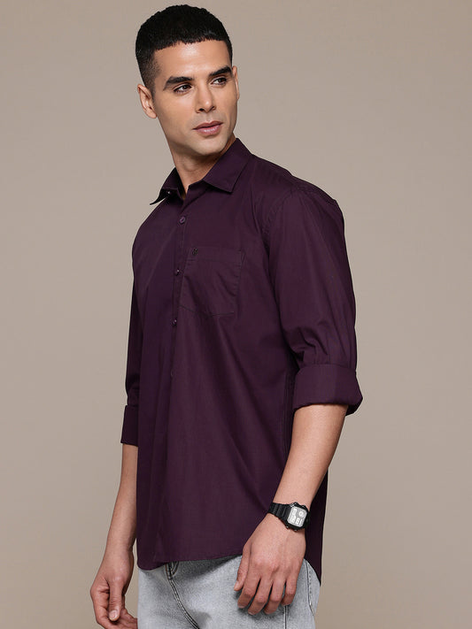 Purple Full Sleeve Pure Cotton Shirt