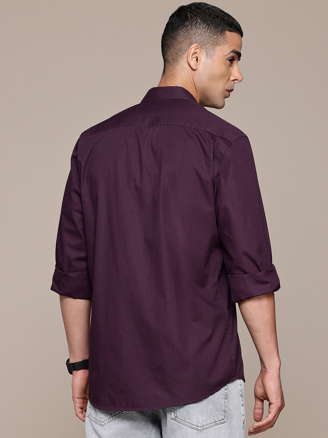 Purple Full Sleeve Pure Cotton Shirt