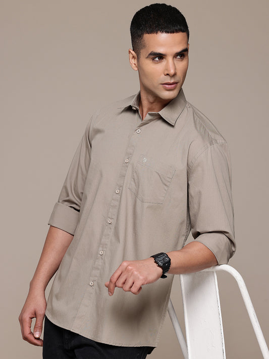 Smoke Grey Full Sleeve Pure Cotton Shirt