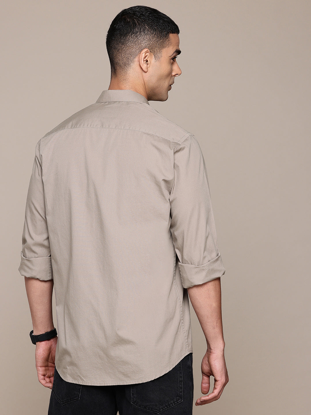 Smoke Grey Full Sleeve Pure Cotton Shirt