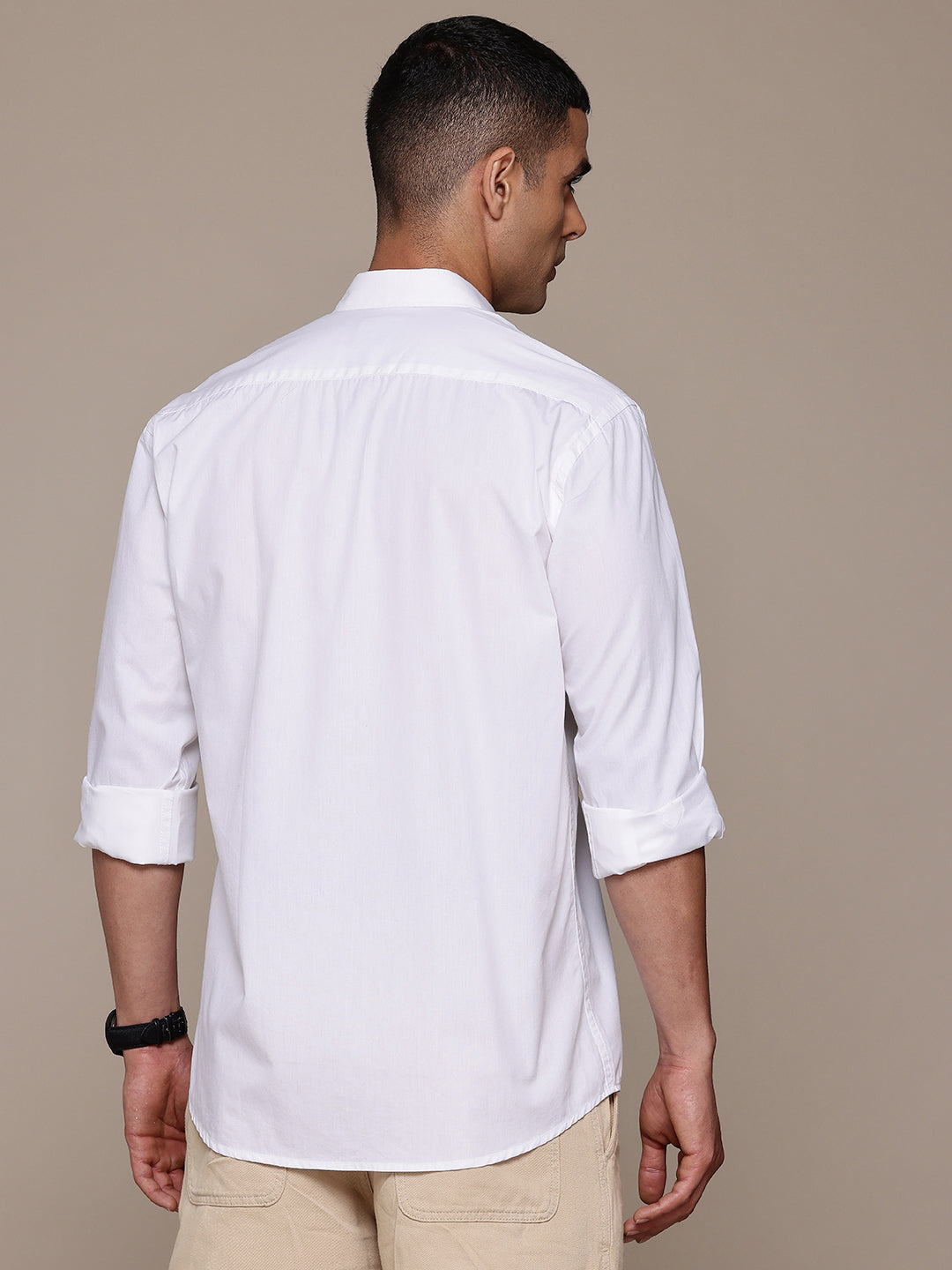 White Full Sleeve Pure Cotton Shirt