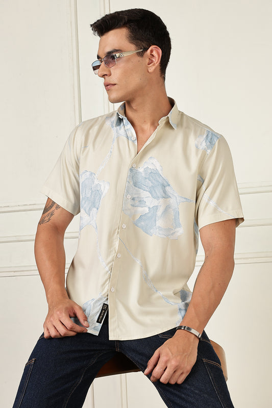 Multi Color Half Sleeve Viscose Rayon Shirt