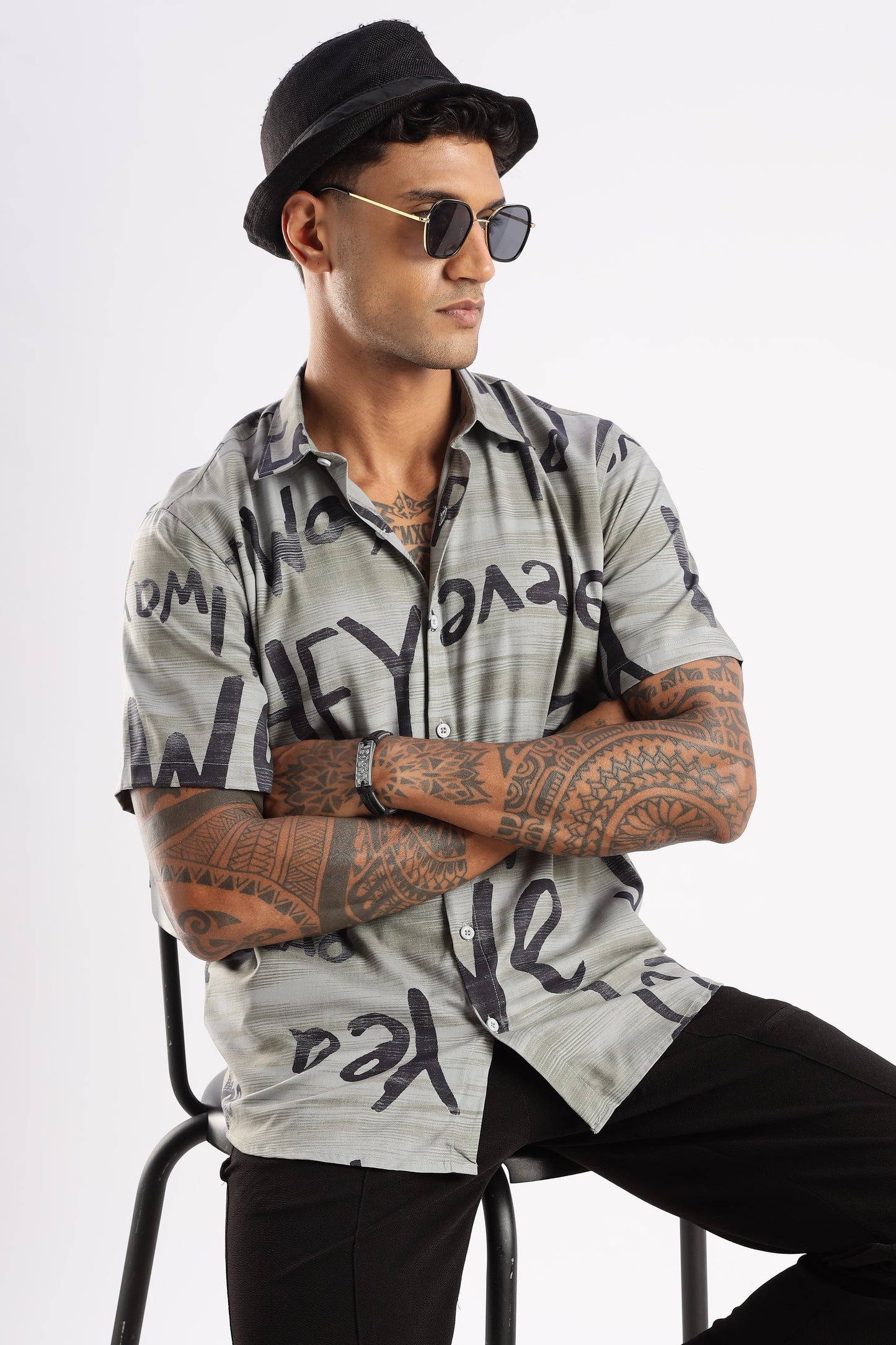 Multi Color Half Sleeve Viscose Rayon Shirt