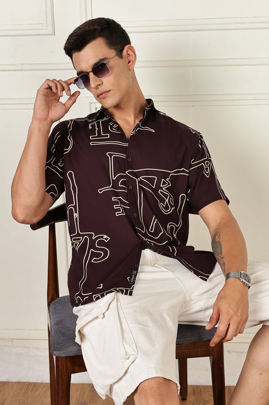 Multi Color Half Sleeve Viscose Rayon Shirt
