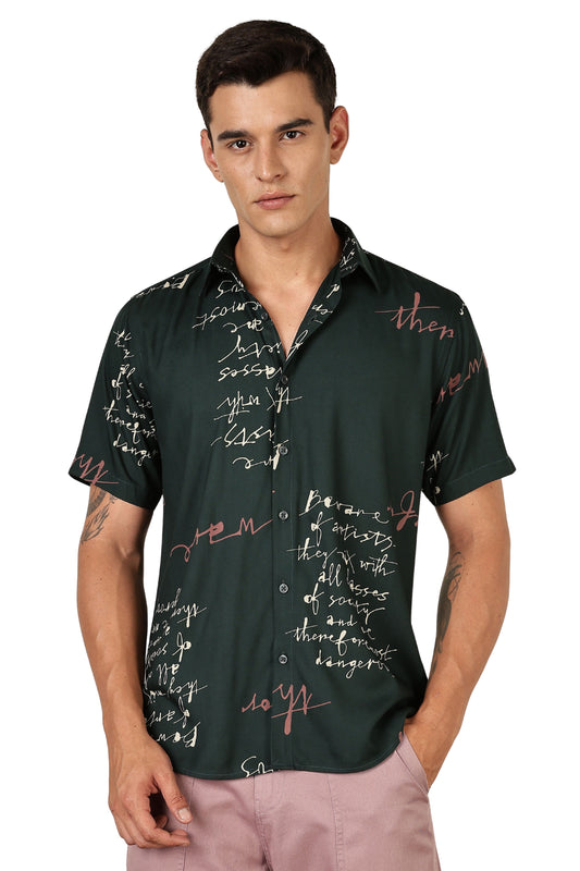 Multi Color Half Sleeve Viscose Rayon Shirt