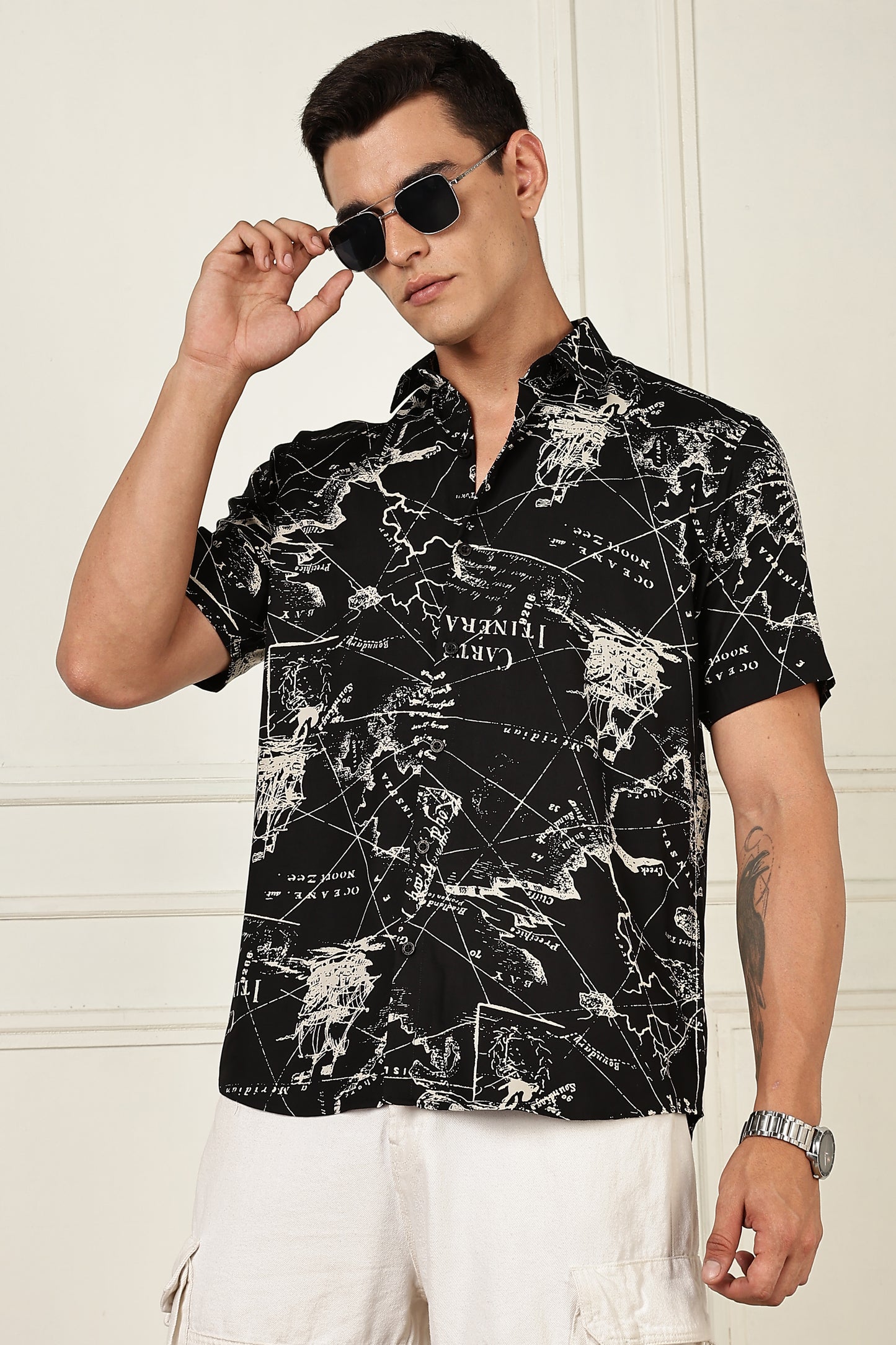 Multi Color Half Sleeve Viscose Rayon Shirt