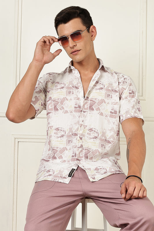 Multi Color Half Sleeve Viscose Rayon Shirt