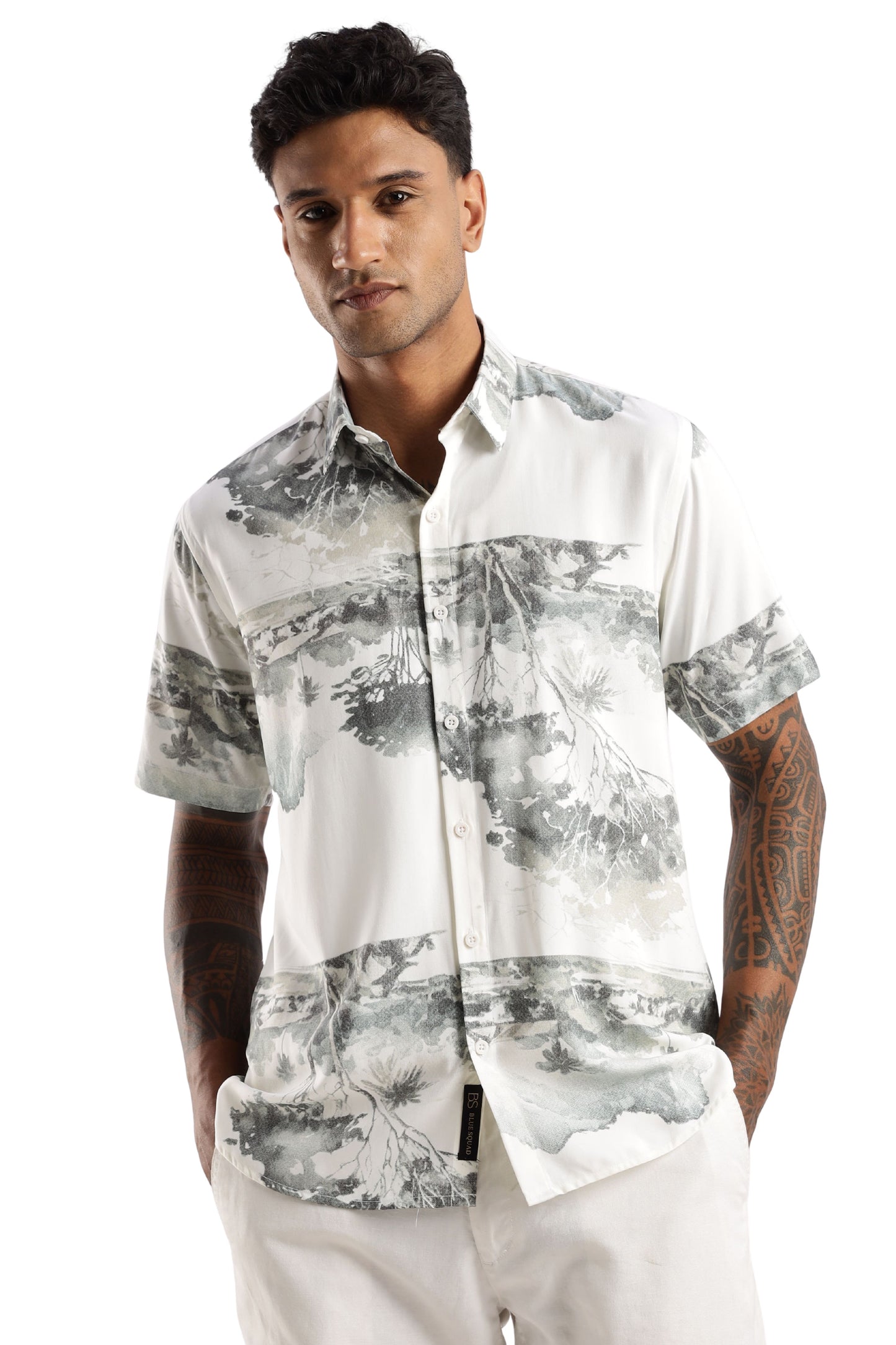 Multi Color Half Sleeve Viscose Rayon Shirt