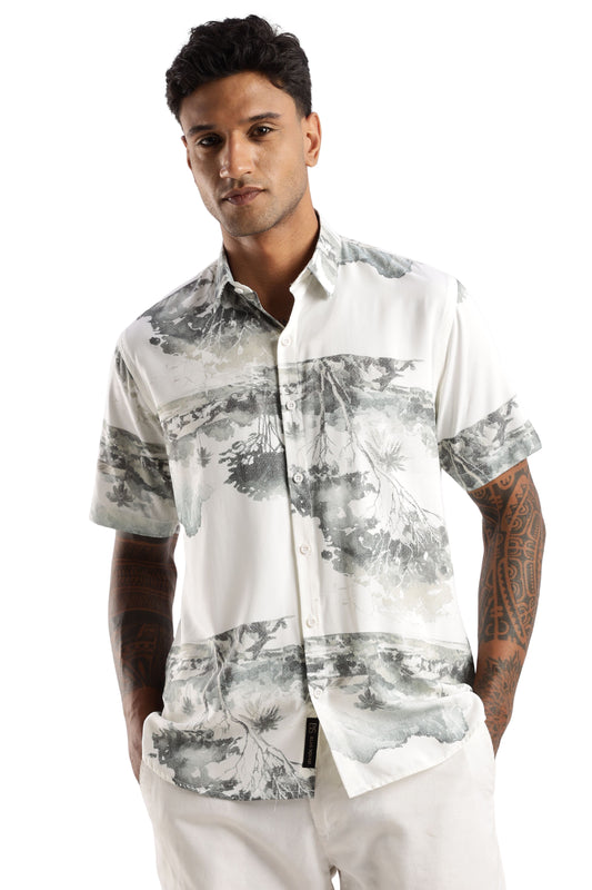 Multi Color Half Sleeve Viscose Rayon Shirt