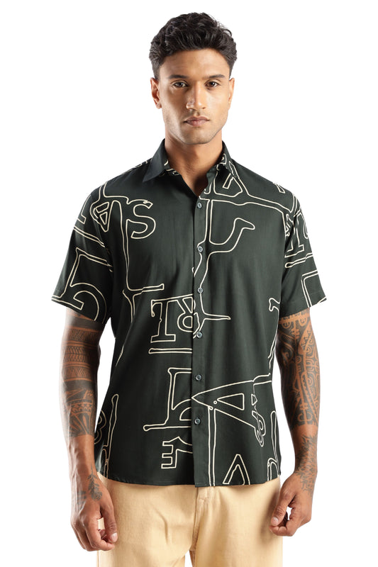 Multi Color Half Sleeve Viscose Rayon Shirt