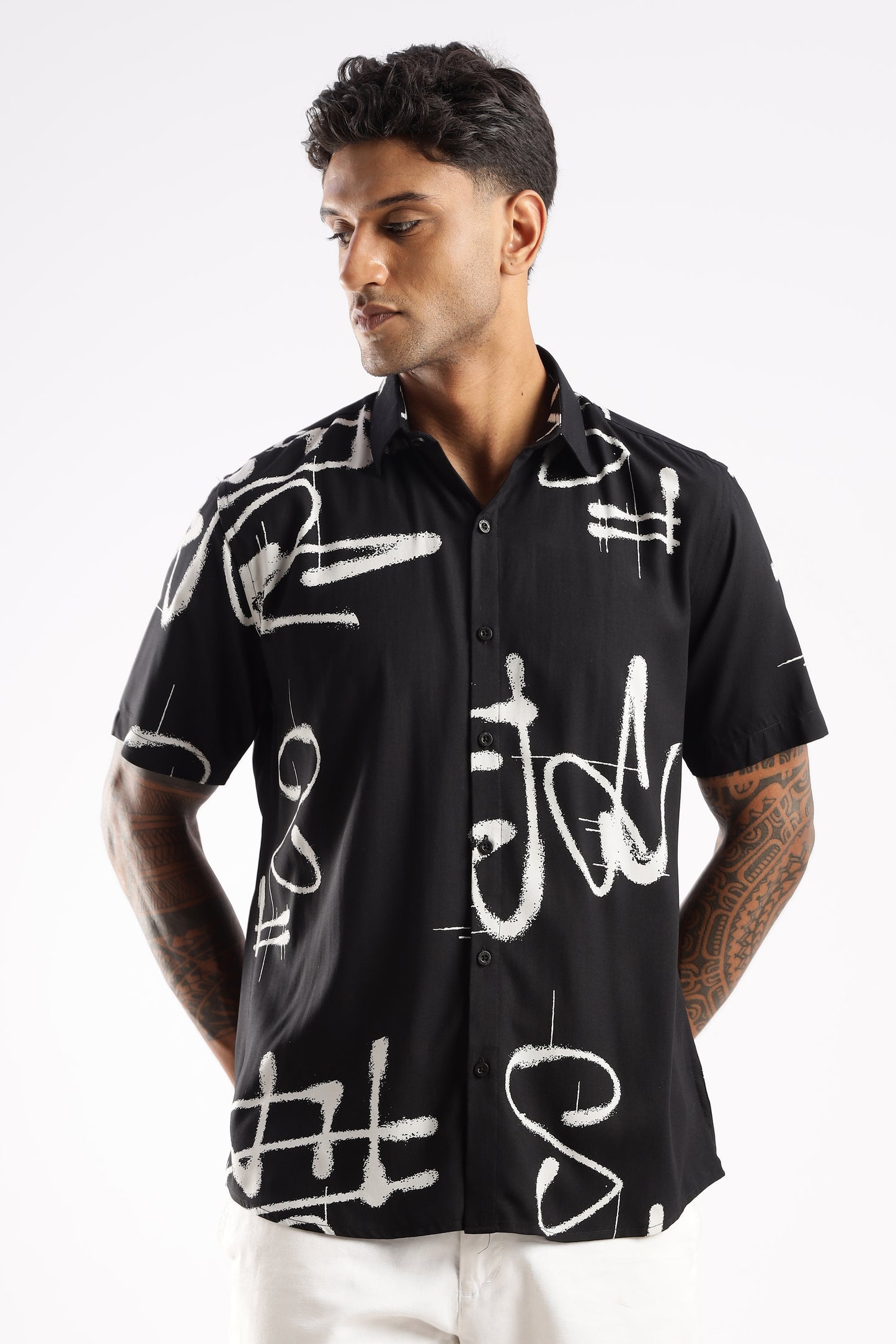 Multi Color Half Sleeve Viscose Rayon Shirt