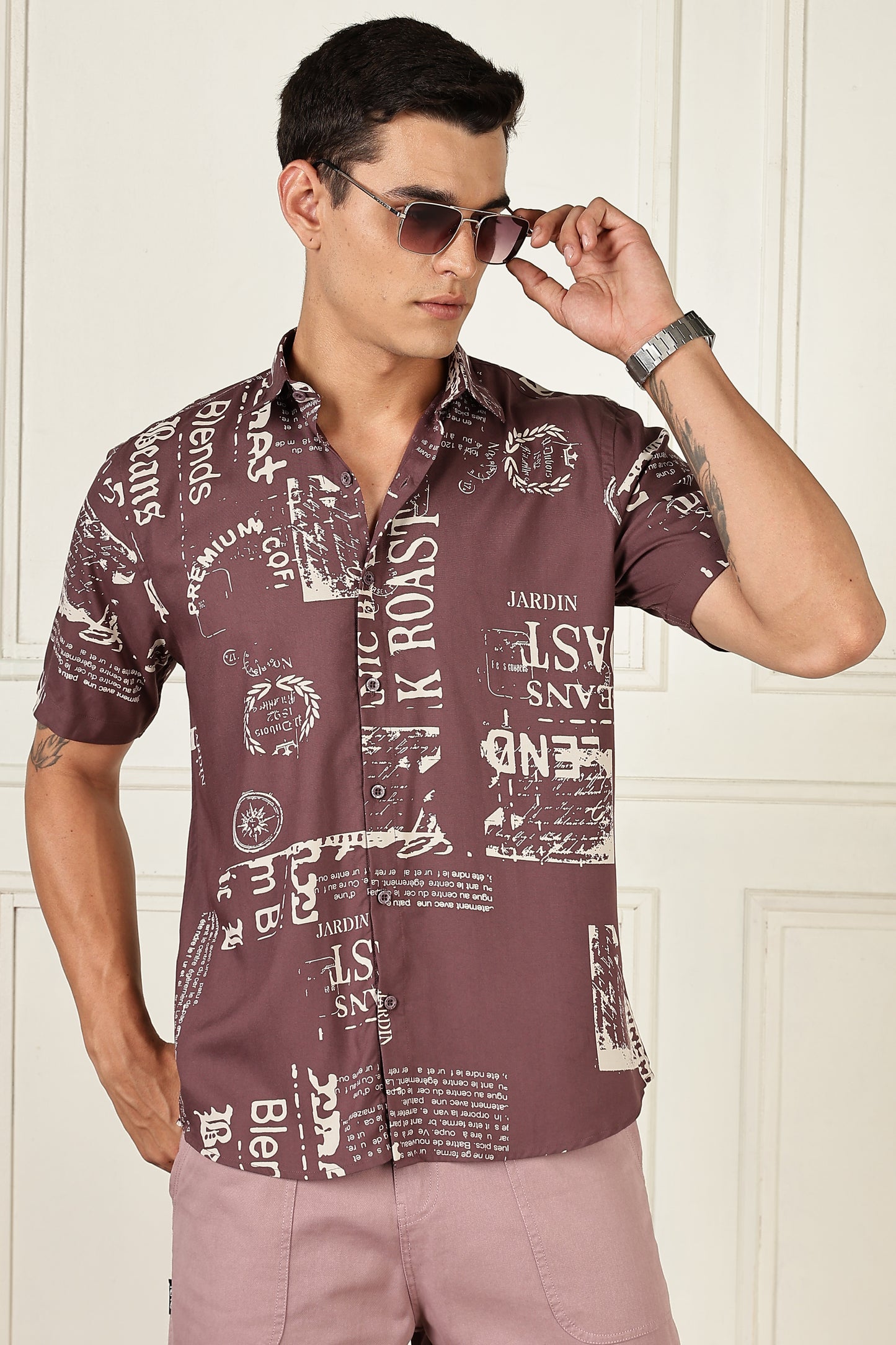 Multi Color Half Sleeve Viscose Rayon Shirt