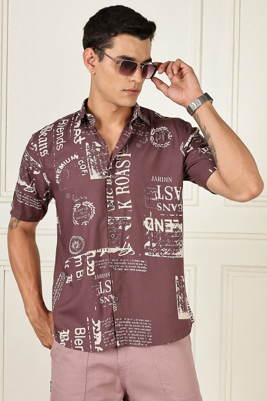 Multi Color Half Sleeve Viscose Rayon Shirt
