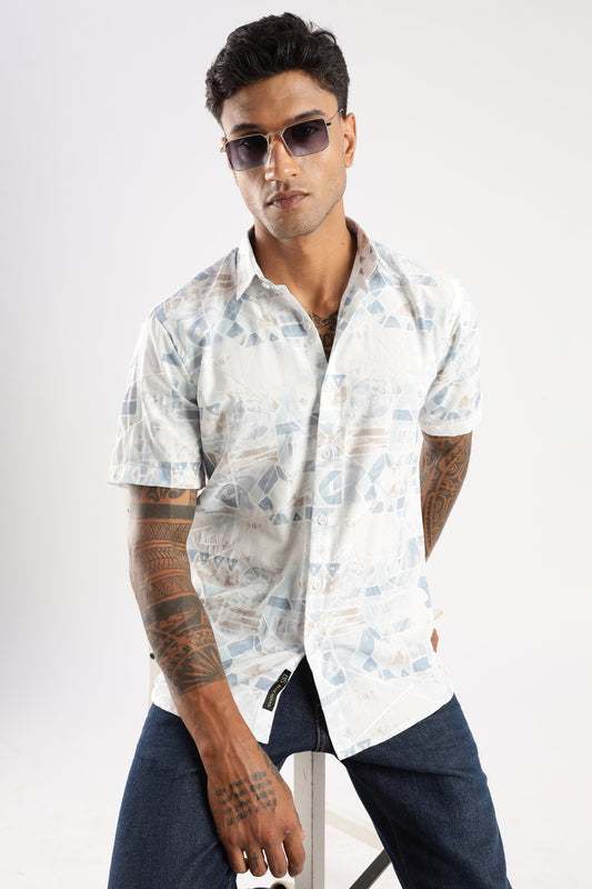 Multi Color Half Sleeve Viscose Rayon Shirt