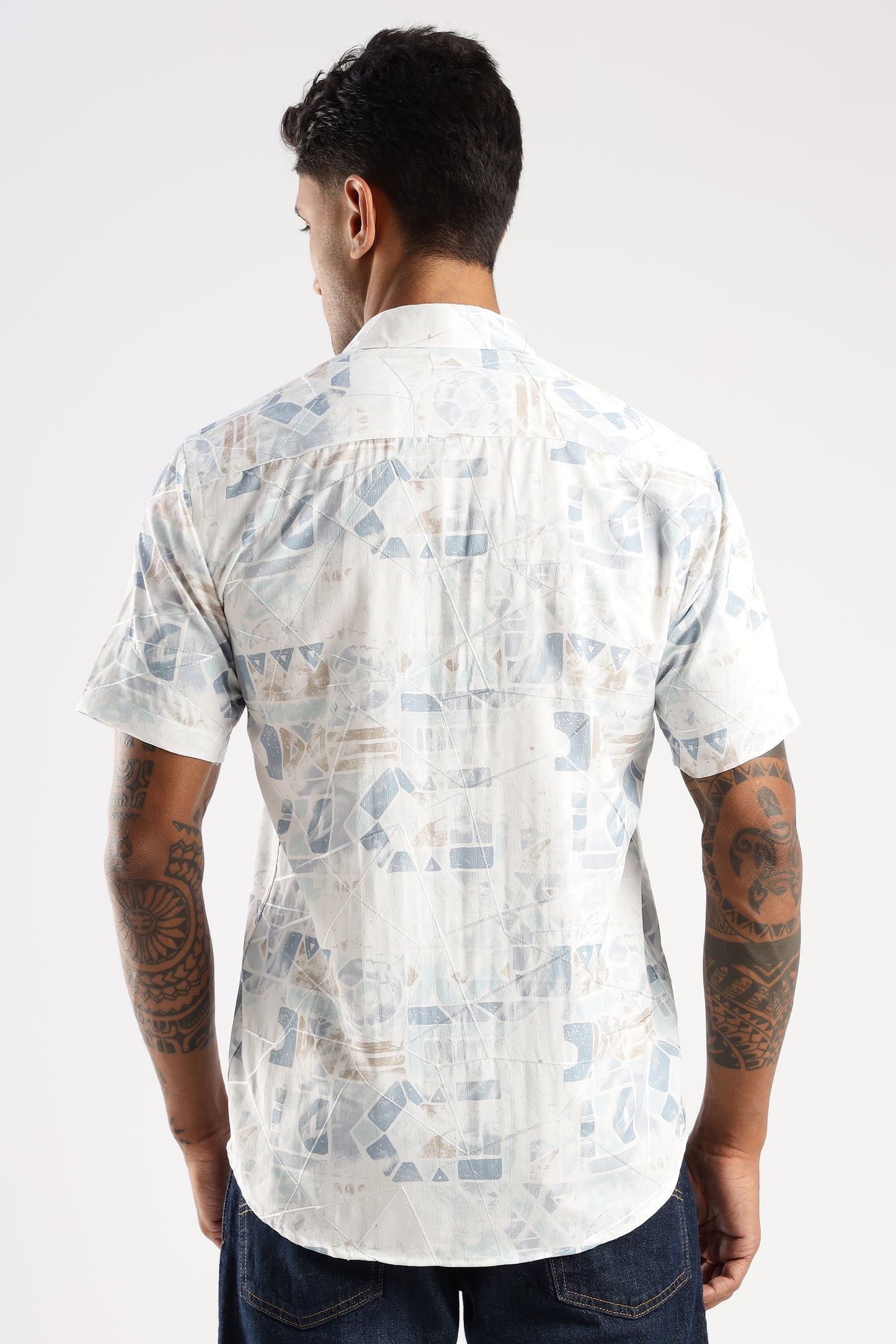 Multi Color Half Sleeve Viscose Rayon Shirt