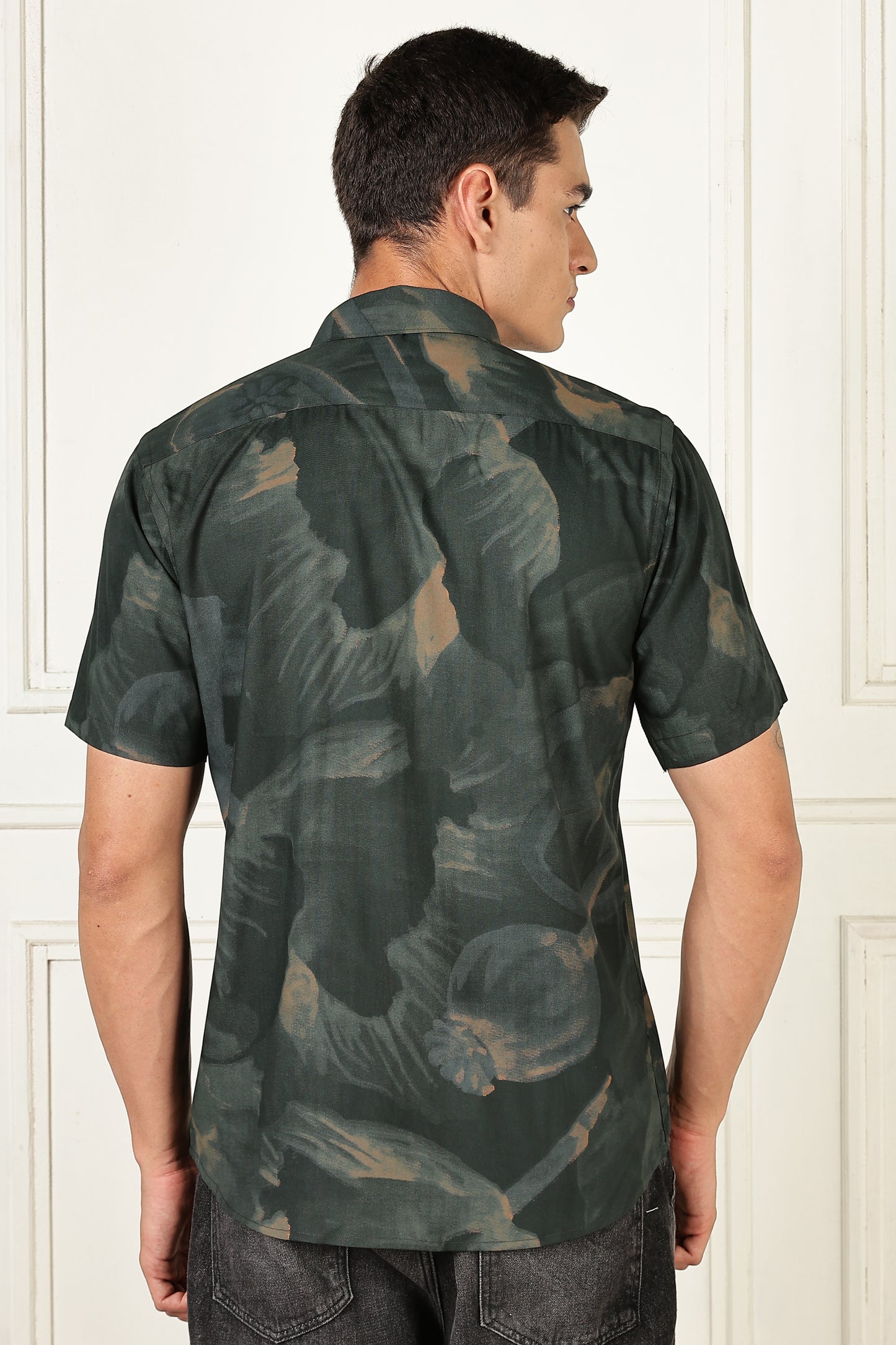 Multi Color Half Sleeve Viscose Rayon Shirt