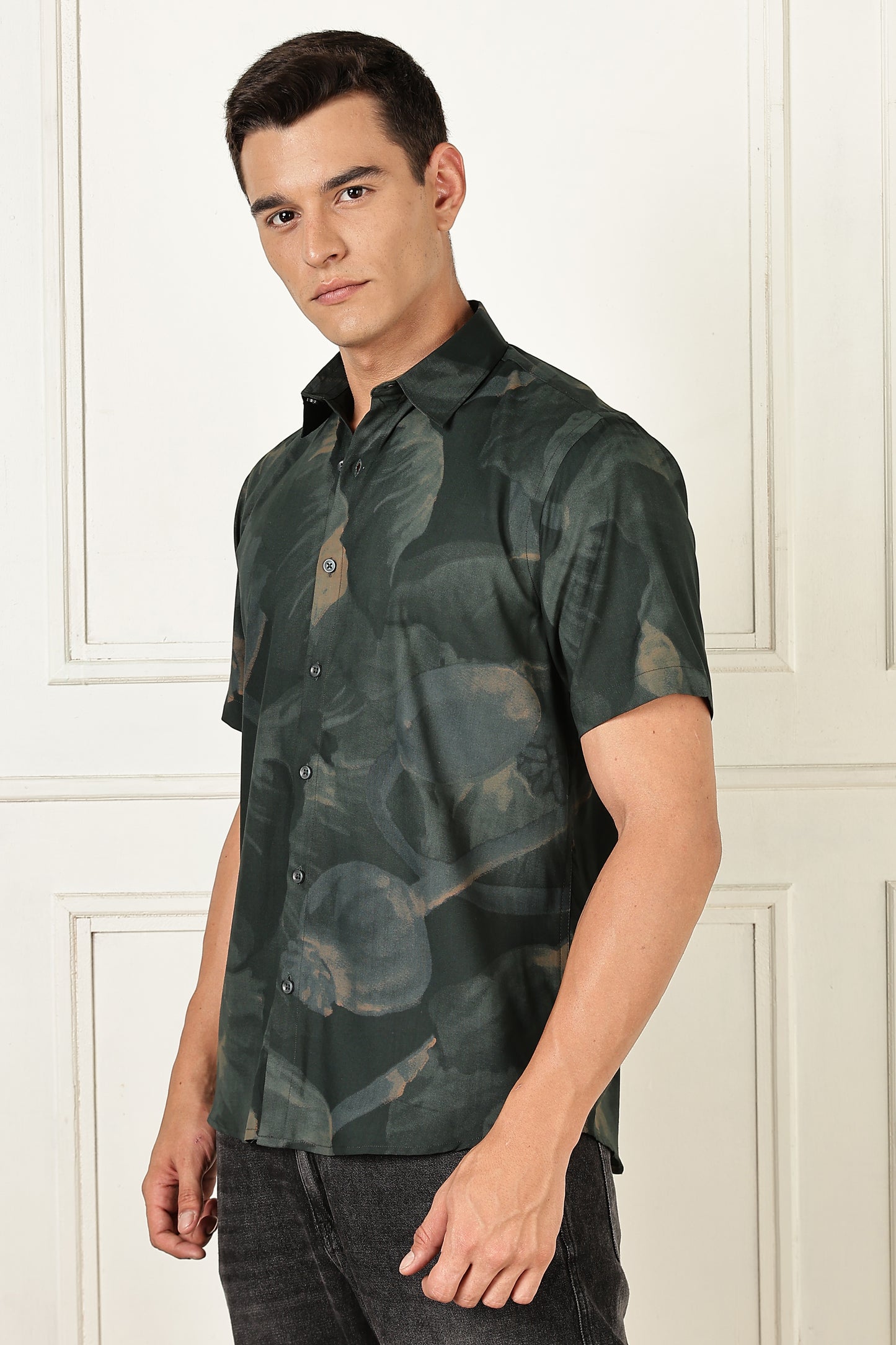 Multi Color Half Sleeve Viscose Rayon Shirt