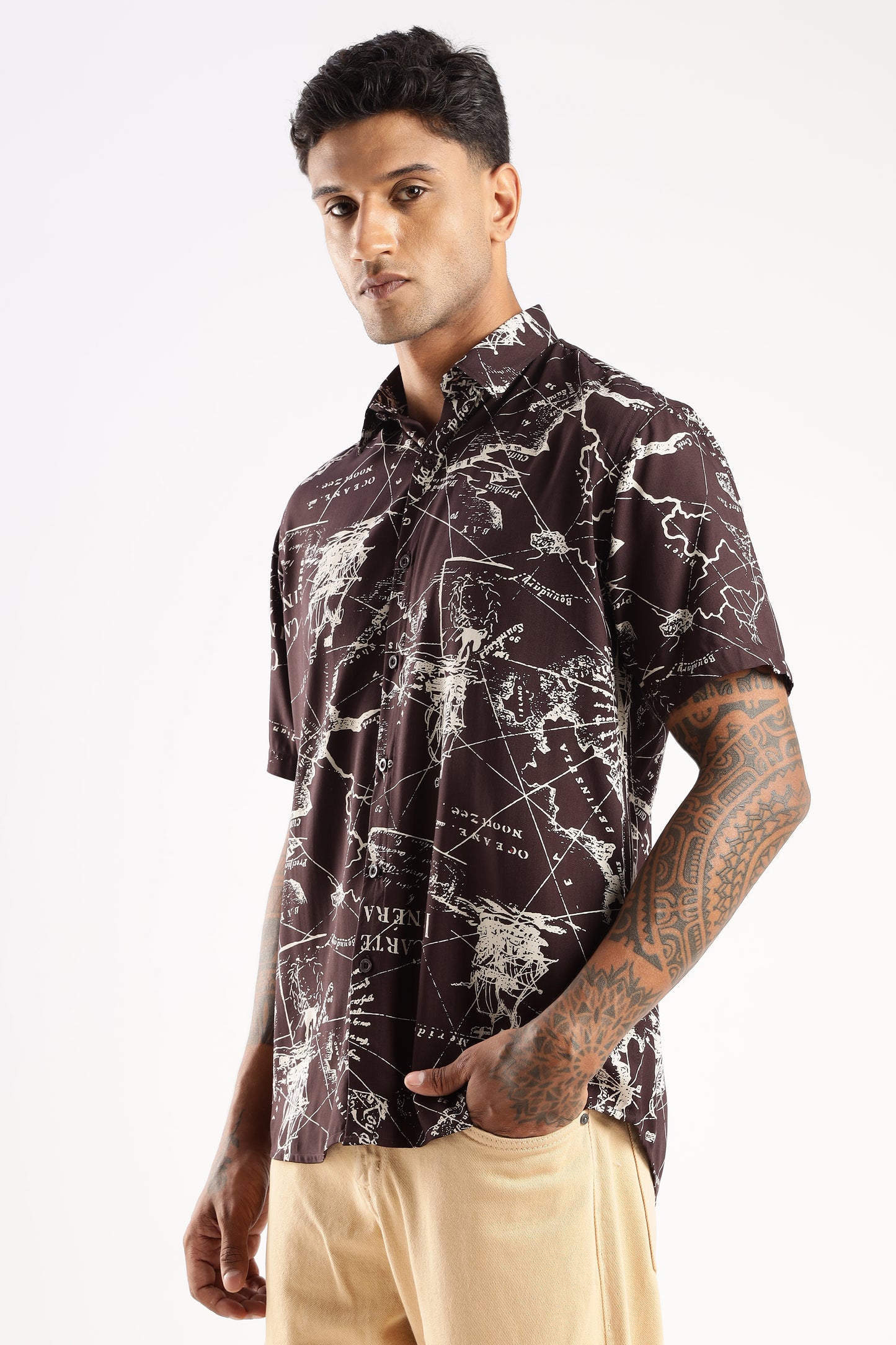 Multi Color Half Sleeve Viscose Rayon Shirt