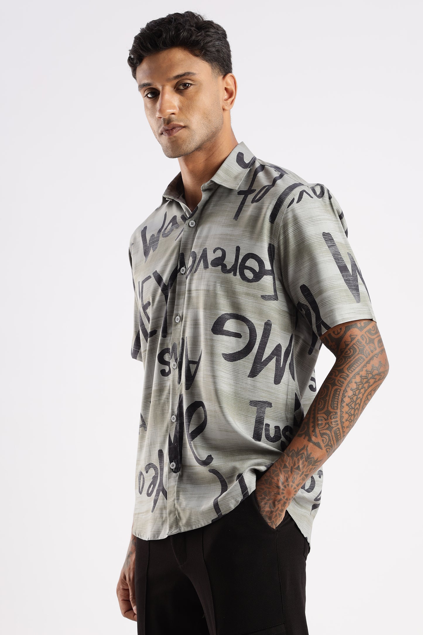 Multi Color Half Sleeve Viscose Rayon Shirt