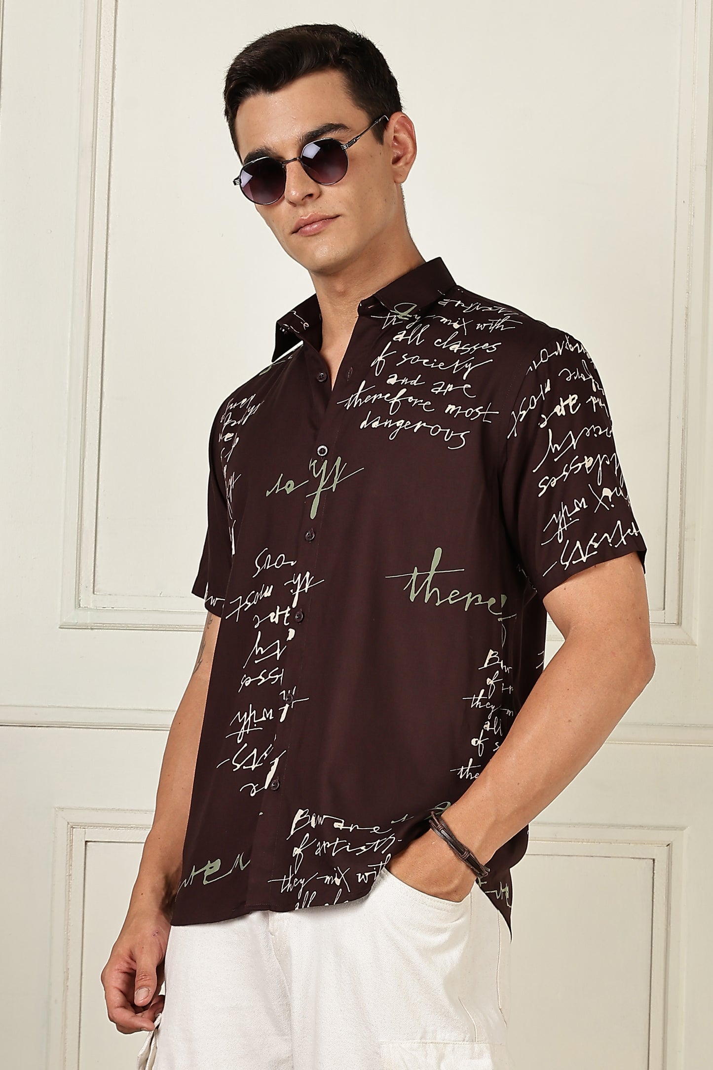Multi Color Half Sleeve Viscose Rayon Shirt