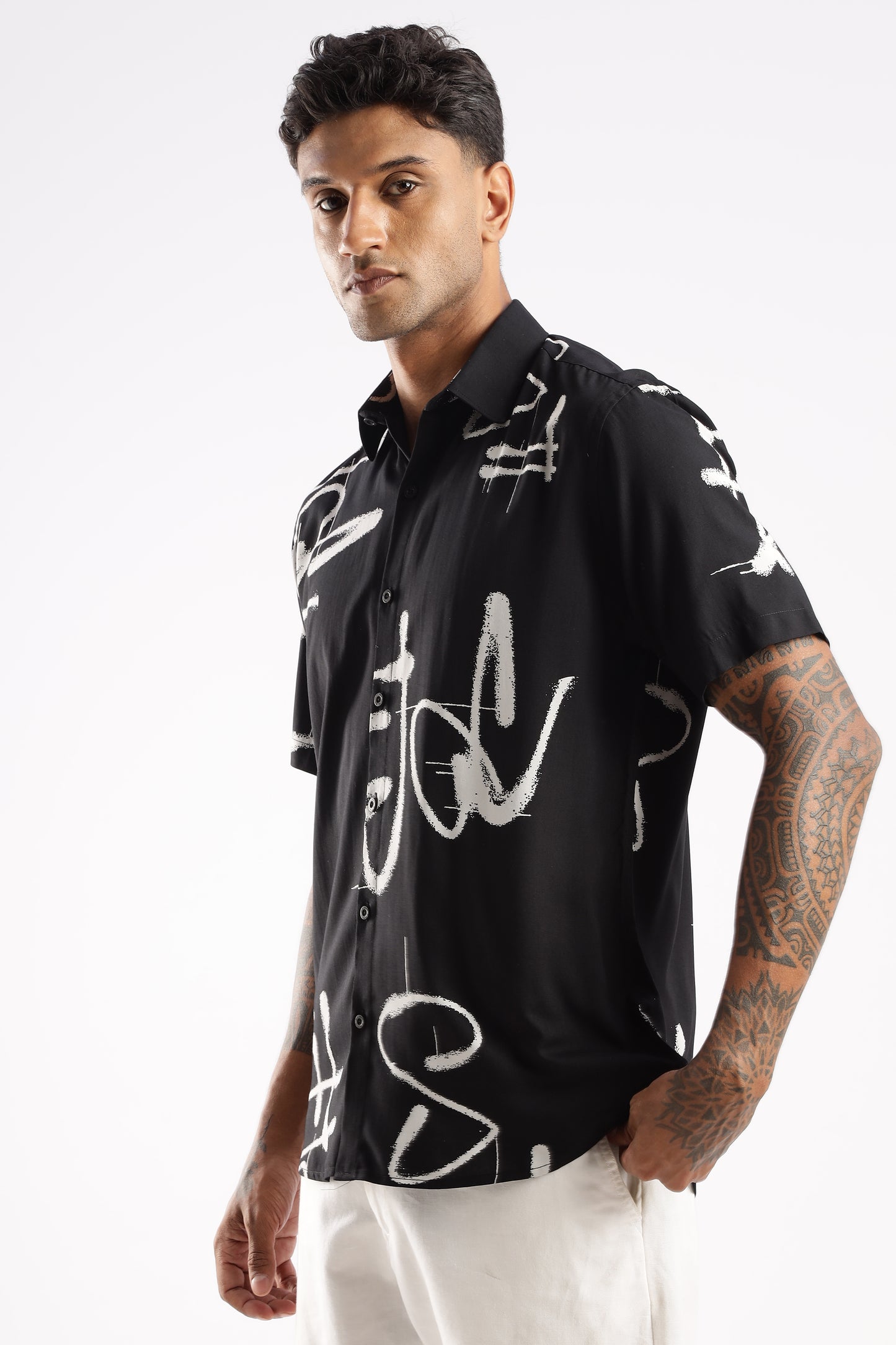 Multi Color Half Sleeve Viscose Rayon Shirt