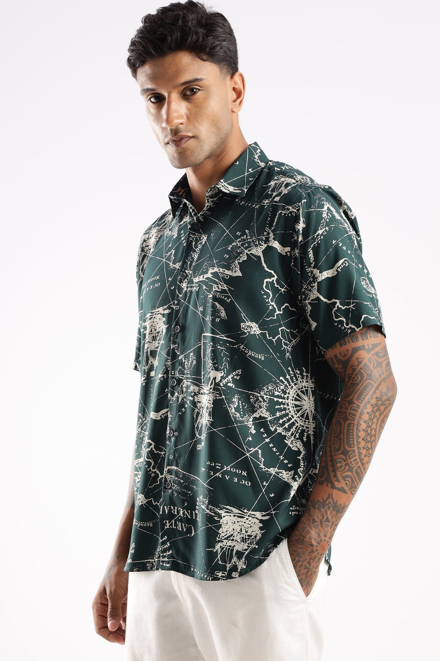 Multi Color Half Sleeve Viscose Rayon Shirt